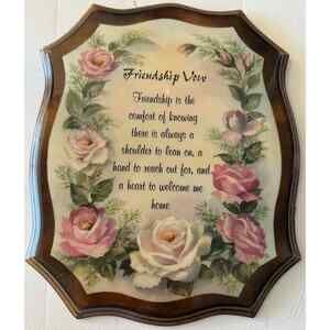 WALL PLAQUE Friendship Vow Plaque